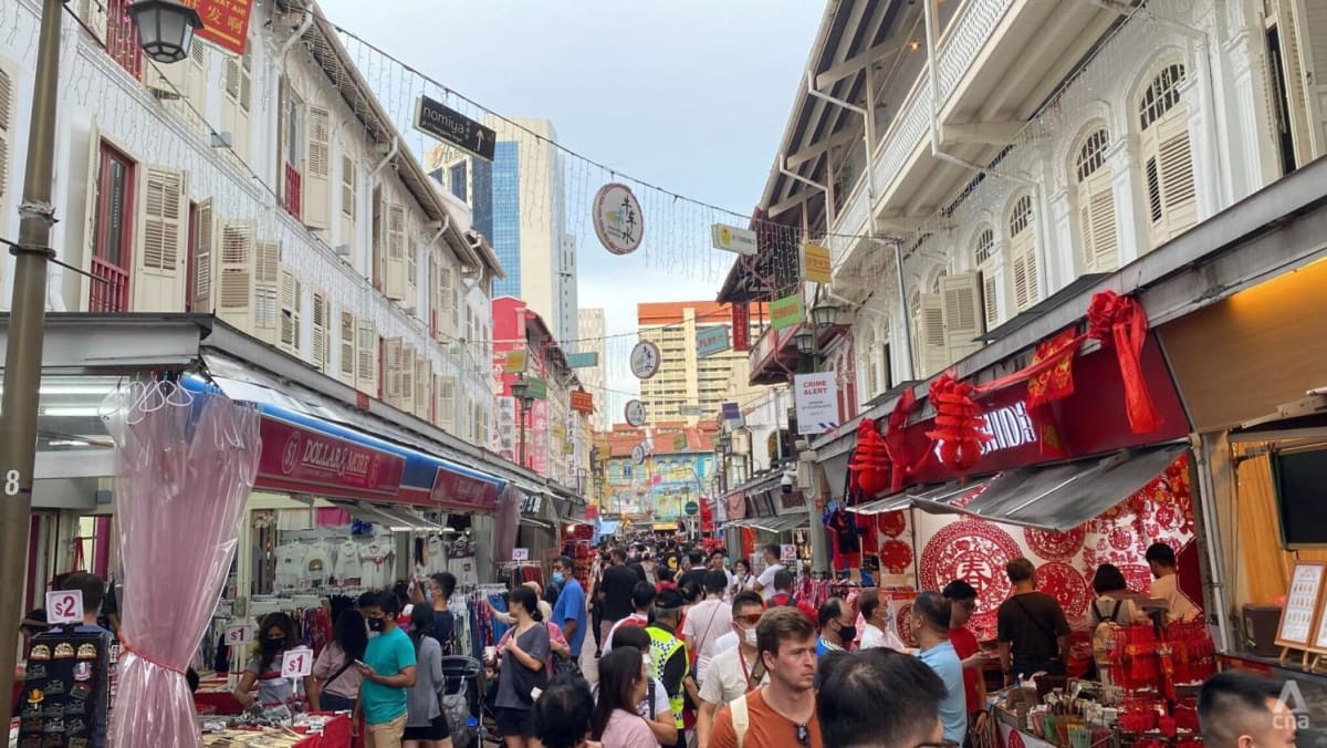 Check online for crowd levels before going to the Chinese New Year bazaar in Chinatown Police CNA